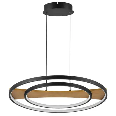 723227 Люстра LODI LED 43W 3440LM ЧЕРНЫЙ/ДЕРЕВО 3000K Lightstar