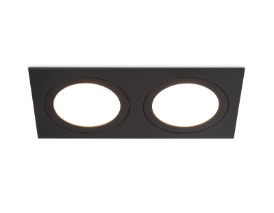 Светильник встраиваемый TN51827/2 BK черный GX53/2 max 15W 215*110*39