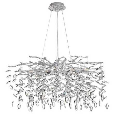 4970/10 HALL ODL24 615 матов.серебристый/алюмин./хрусталь Люстра G9 10*40W DELICA