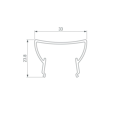 Экран ARH-WIDE-(B)-H20-2000 TPZ Clear-PM (Arlight, Пластик)