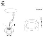 ST104.402.06 Светильник потолочный Черный LED 1*6W 3000K 468Lm Ra&gt;80 120° IP20 D110xH20 170-240V