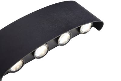 SL089.401.08 Светильник уличный настенный ST-Luce Черный кварцевый LED 8*1W 4000K