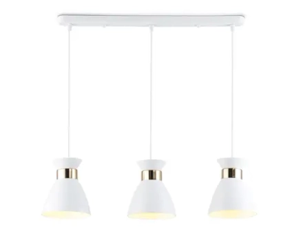 Светильник подвесной TR8466/3 WH/FGD белый/золото E27/3 max 60W 550*135*1000