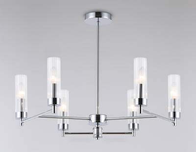 Светильник подвесной LH55151/6 CH/CL хром/прозрачный E14/6 max 40W D675*520