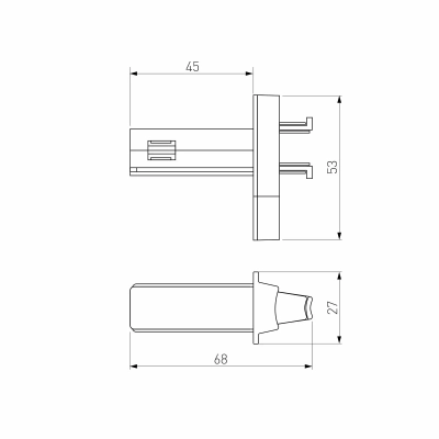 Slim Magnetic Соединитель для круглого шарнирного коннектора чёрный 85011/00