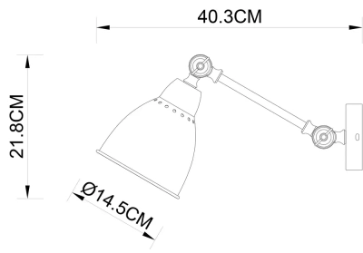Бра Arte Lamp BRACCIO A2054AP-1AB, 1хE27