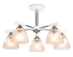 Подвесная люстра TR9093/5 WH/CH белый/хром E27*3 max 40W D570*270