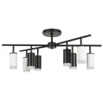 LR7283643740 Люстра RULLO 8х50W GU10 ЧЕРНЫЙ/БЕЛЫЙ (571728+214437-4+214436-4+202430-8)