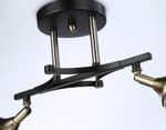 Светильник подвесной TR303032/2 SB/BK/TI  бронза/черный/янтарь E27/2 max 40W 580*145*280