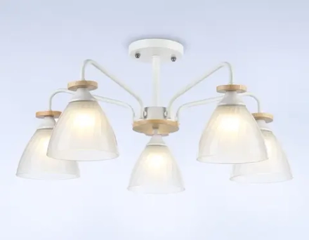 Светильник подвесной TR9567/5 WH/FR белый/белый матовый E27/5 max 40W D620*250