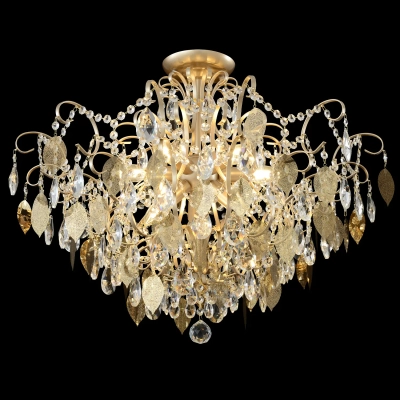 Светильник потолочный Crystal Lux ESMIRALDA PL9 GOLD 0523/109