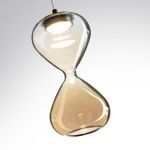5093/4L PENDANT ODL25 415 античн.бронза/прозрачн./янтарный градиент/металл/стекло Подвес LED 4W 4000K 388Лм GLESSI