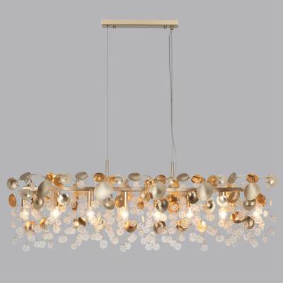 5104/8A CLASSIC ODL26 золотистый/прозрачный металл/стекло Люстра горизонтальная E14 8*40W 220В IP20 COINS