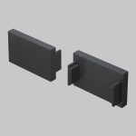 Заглушка для накладного/встраиваемого шинопровода, 2 шт. Basity, черный, TRA172EC-12B. TM Maytoni