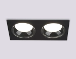 Светильник встраиваемый TN52344/2 SBK/GBK черный песок/черный глянец GX53 max 12W 220*115*25