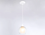 Подвесной светильник TR3538 WH/CL/FR белый/прозрачный/белый матовый E27 max 40W D130*800