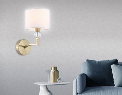 Светильник настенный LH71135 BS/WH латунь/белый E14 max 40W 220*140*250