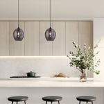 Подвесной светильник со стеклянным плафоном 50195/1 черный жемчуг