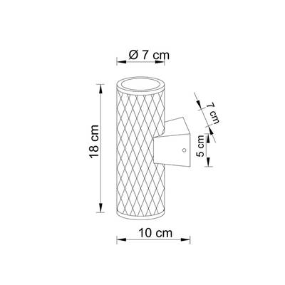 Фасадный светильник Arte Lamp HYADUM A3458AL-2BK, 2хGU10