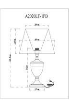 Декоративная настольная лампа Arte Lamp RADISON A2020LT-1PB, 1хE27