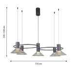 Подвесная люстра Feris 4622-5P, 5*LED*6W, 2400LM, 3000K. ТМ F-Promo