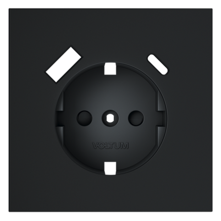 VLS001007 Накладка для розетки с заземлением и защитными шторками, с USB A+C, S70 (графит). (ТМ Maytoni)