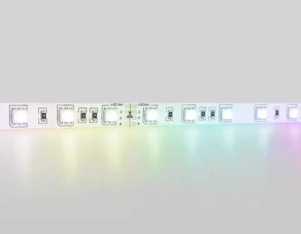 Светодиодная лента RGB GS4302 5050 60Led/ 14.4W m/ 24V IP20 RGB/ 5000*10*1.87mm/ кратность резки 100mm (4 конт.)