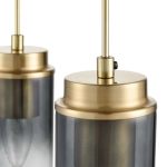 8101/3A COMFI LN26 407 черный/бронза металл/стекло Подвес Е14 3*40W 220V ISHA