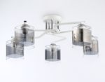 Светильник потолочный TR303219/5 WH/CH/SM белый/хром/дымчатый E27*5 max 60W D580*250