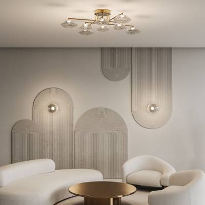 Настенный светильник с прозрачным стеклянным плафоном 50389/1 LED латунь