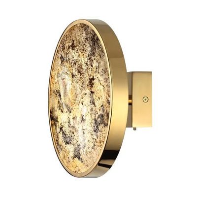 5079/15WL L-VISION ODL24 209 зол./серо-бежевый/металл/натур.камень/акрил Настенн.светильн. с переключ.цветов.темпер. LED 15W 3000К/4000K/6000K BERGI