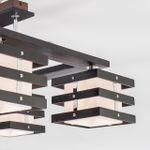 Citilux Киото CL133141 Люстра деревянная Венге Хром