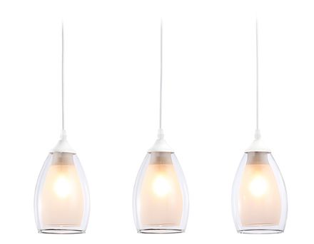 Подвесной светильник TR3536/3 WH/CL/FR белый/прозрачный/белый матовый E27*3 max 40W 640*120*820