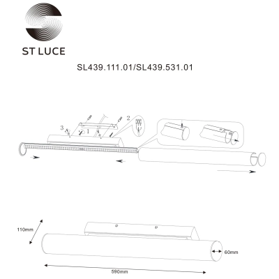 SL439.531.01 Светильник настенный ST-Luce Белый/Белый LED 1*18W 4000K