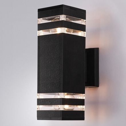 Уличный настенный светильник Arte Lamp HADAR A4421AL-2BK, 2хE27