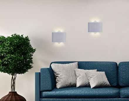 Настенный светодиодный светильник FW142 WH/S белый/песок LED 3000K 4W 120*80*40