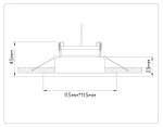 Светильник встраиваемый поворотный точечный TN51917 BK черный GX53 max 12W 115*115*23