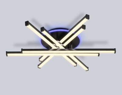 Светильник светодиодный потолочный FL6272 BK черный 76W 3000K-6400K+RGB 700*615*135 (ПДУ ИК)