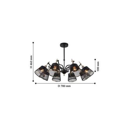 Потолочная люстра Eget 2197-8U, 8*E14*40W. ТМ F-Promo