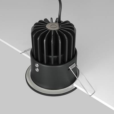 Встраиваемый светильник Зум / Zoom 12 Вт 3000 К 60° IP65, DL034-2-L12B. TM Maytoni