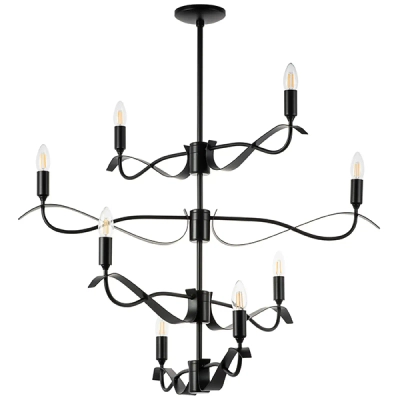 733287 Люстра RAGNO 8х40W E14 ЧЕРНЫЙ МАТОВЫЙ Lightstar