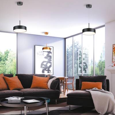 358762 OVER NT21 410 черный Светильник накладной светодиодный, длина провода 2м IP20 LED 30W 4000K 2600Лм 100-265V PROMETA