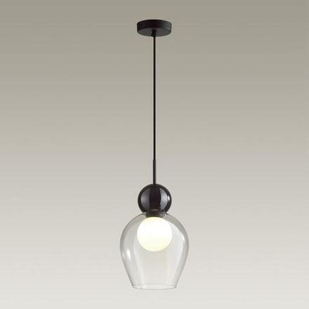 5023/1 MODERN ODL23 337 черный/прозрачный/белый матовый металл/стекло Подвес G9 LED 5W BLACKY
