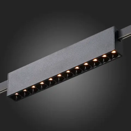 ST816.406.12 Магнитный трековый светильник FARM Черный LED 1*12W 3000K 609Lm Ra90 40 IP20 L232xW24xH48,5 24V