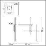 3890/36WLP L-VISION ODL20 329 черный/металл Настенный светильник LED 3000/3800/4800K (перекл. ч/з тумблер) 33W 220V RUDY