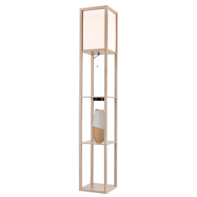 8091/1F COMFI LN26 459 дерево/белый, дерево/текстиль Торшер Е27 1*60W 220V PRACTIC