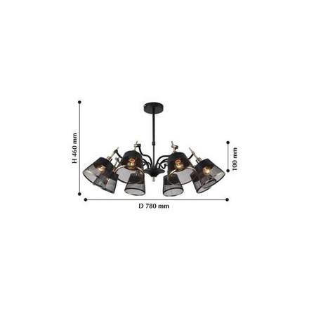 Потолочная люстра Eget 2197-8U, 8*E14*40W. ТМ F-Promo