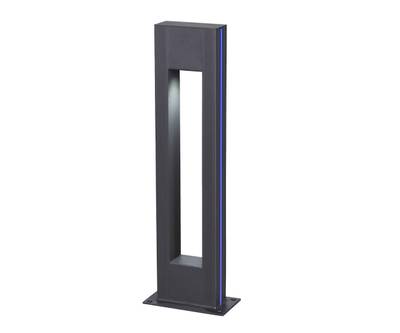 09208-F(220V),16(05) Светильник уличный Грайни серый 220V w18*8 h80 Led 5W (4000K) Декоративная подсветка синяя.