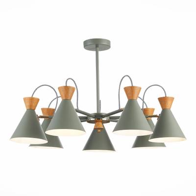 SLE125112-07 Люстра потолочная Серый, Золотой/Серый, Темное дерево E14 7*40W