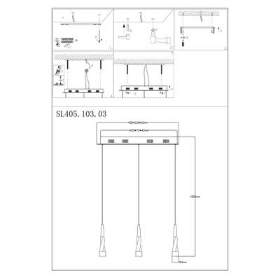 SL405.103.03 Светильник подвесной ST-Luce Хром/Хром, Белый LED 3*7W 3000K